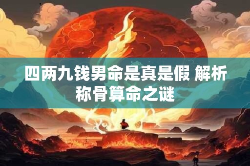 四两九钱男命是真是假 解析称骨算命之谜
