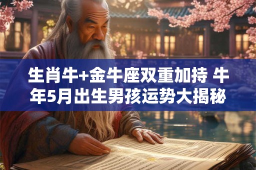 生肖牛+金牛座双重加持 牛年5月出生男孩运势大揭秘