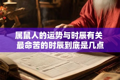 属鼠人的运势与时辰有关 最命苦的时辰到底是几点