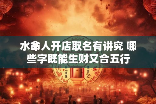 水命人开店取名有讲究 哪些字既能生财又合五行