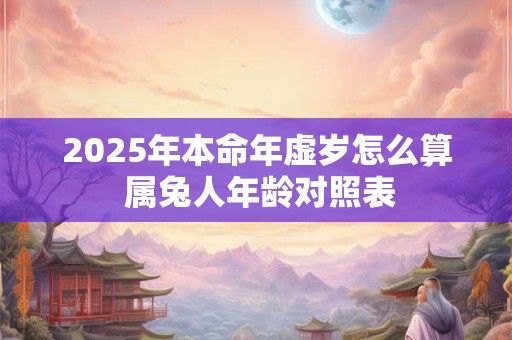 2025年本命年虚岁怎么算 属兔人年龄对照表