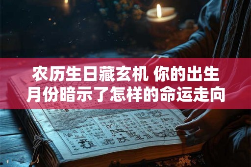 农历生日藏玄机 你的出生月份暗示了怎样的命运走向