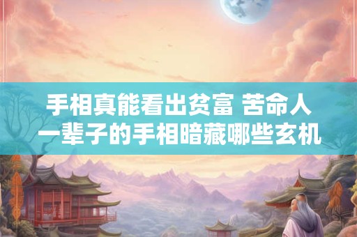 手相真能看出贫富 苦命人一辈子的手相暗藏哪些玄机