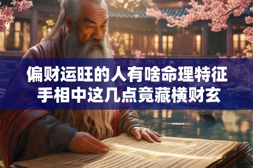 偏财运旺的人有啥命理特征 手相中这几点竟藏横财玄机