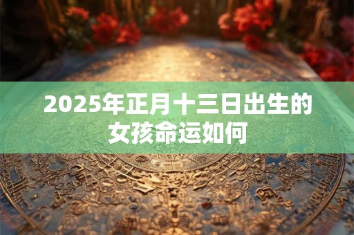 2025年正月十三日出生的女孩命运如何