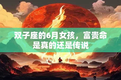 双子座的6月女孩，富贵命是真的还是传说