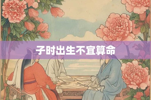 子时出生不宜算命