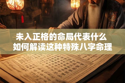 未入正格的命局代表什么 如何解读这种特殊八字命理 未入正格的命局代表什么 如何解读这种特殊八字命理