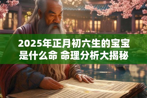 2025年正月初六生的宝宝是什么命 命理分析大揭秘