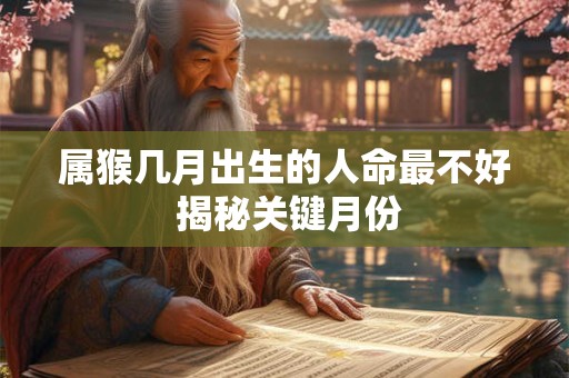 属猴几月出生的人命最不好 揭秘关键月份