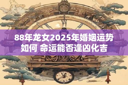 88年龙女2025年婚姻运势如何 命运能否逢凶化吉