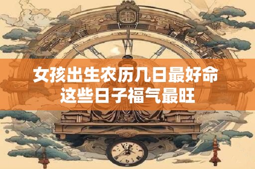 女孩出生农历几日最好命 这些日子福气最旺