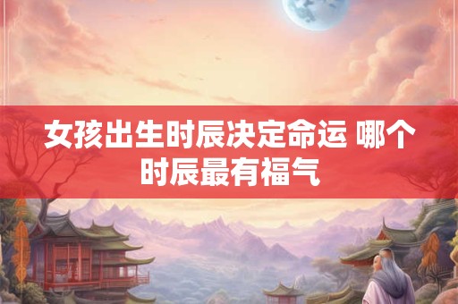 女孩出生时辰决定命运 哪个时辰最有福气