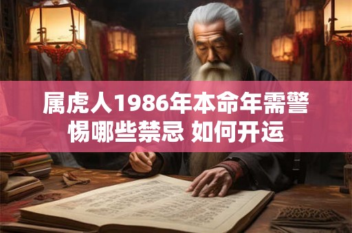 属虎人1986年本命年需警惕哪些禁忌 如何开运
