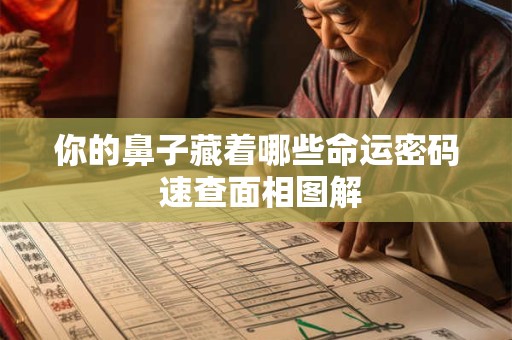 你的鼻子藏着哪些命运密码 速查面相图解