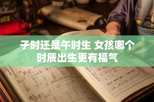 子时还是午时生 女孩哪个时辰出生更有福气