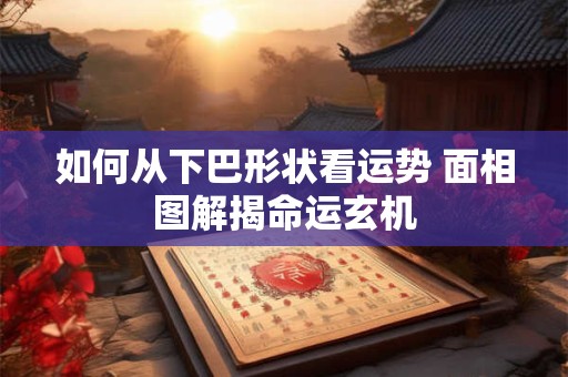如何从下巴形状看运势 面相图解揭命运玄机