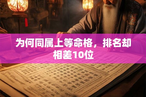 为何同属上等命格，排名却相差10位