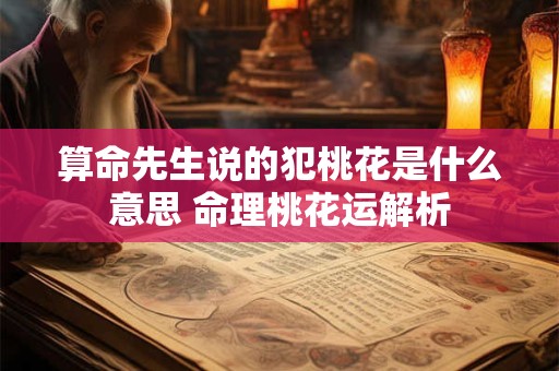 算命先生说的犯桃花是什么意思 命理桃花运解析