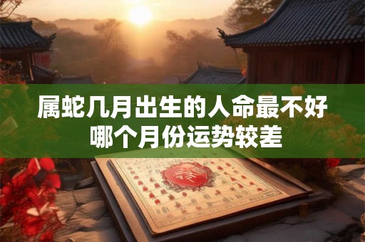属蛇几月出生的人命最不好 哪个月份运势较差