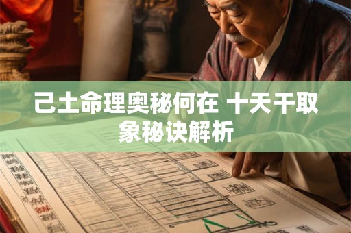 己土命理奥秘何在 十天干取象秘诀解析