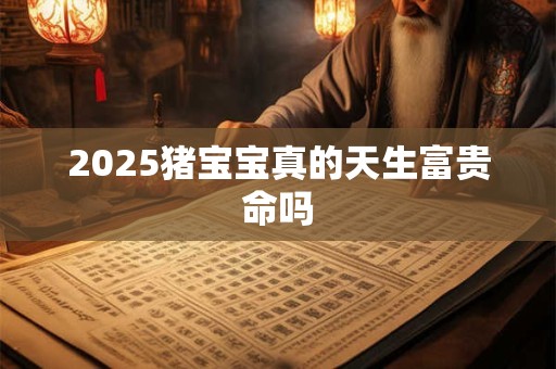 详细阅读:2025猪宝宝真的天生富贵命吗 2025猪宝宝真的天生富贵命吗