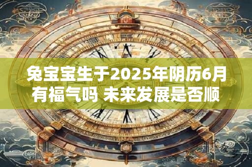 兔宝宝生于2025年阴历6月有福气吗 未来发展是否顺利