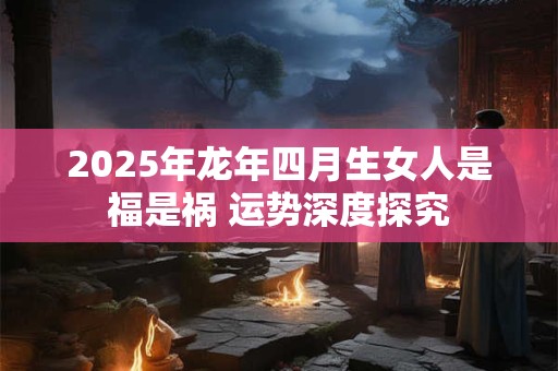 2025年龙年四月生女人是福是祸 运势深度探究