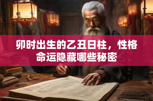 卯时出生的乙丑日柱，性格命运隐藏哪些秘密