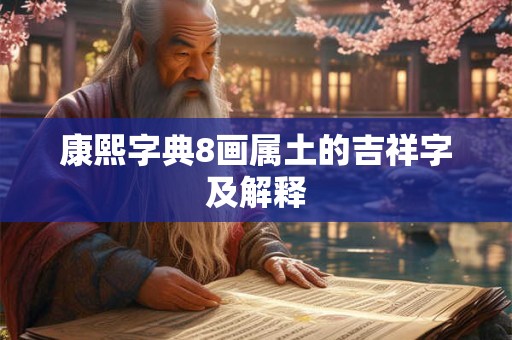康熙字典8画属土的吉祥字及解释