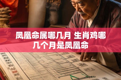 凤凰命属哪几月 生肖鸡哪几个月是凤凰命