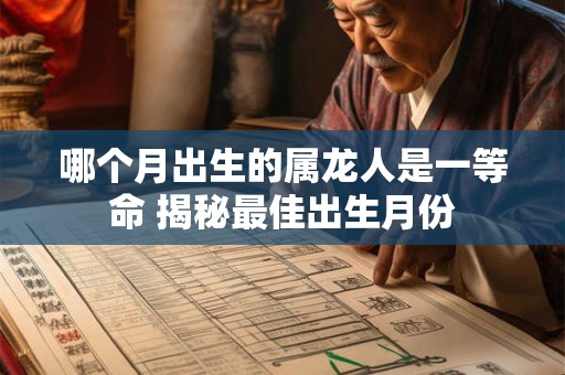 哪个月出生的属龙人是一等命 揭秘最佳出生月份