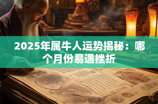2025年属牛人运势揭秘：哪个月份易遇挫折