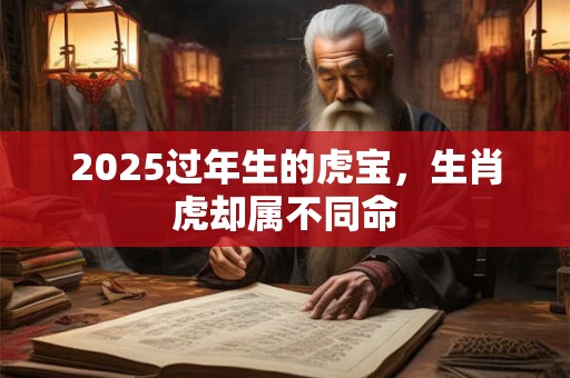 2025过年生的虎宝，生肖虎却属不同命