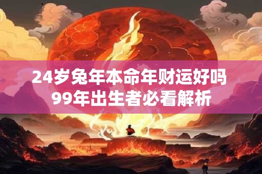 24岁兔年本命年财运好吗 99年出生者必看解析