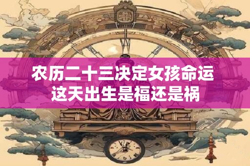农历二十三决定女孩命运 这天出生是福还是祸