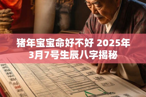 猪年宝宝命好不好 2025年3月7号生辰八字揭秘