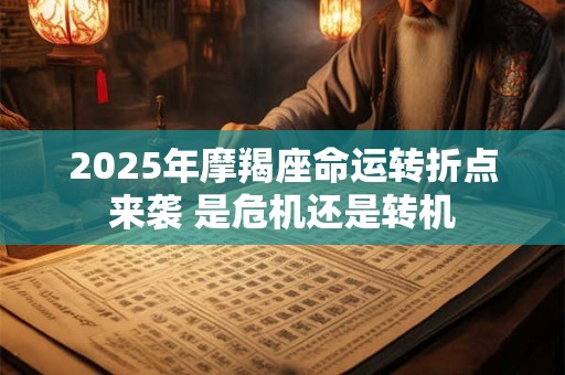 2025年摩羯座命运转折点来袭 是危机还是转机