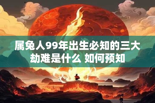 属兔人99年出生必知的三大劫难是什么 如何预知
