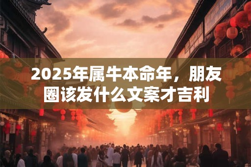 2025年属牛本命年，朋友圈该发什么文案才吉利