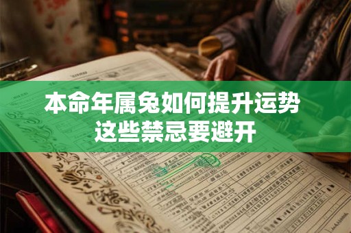 本命年属兔如何提升运势 这些禁忌要避开