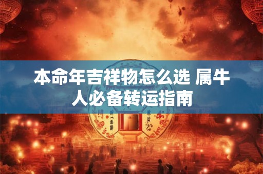 本命年吉祥物怎么选 属牛人必备转运指南