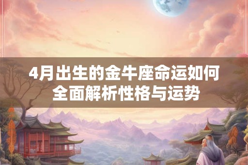 4月出生的金牛座命运如何 全面解析性格与运势