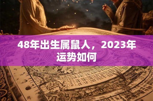 48年出生属鼠人，2023年运势如何