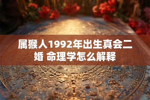 属猴人1992年出生真会二婚 命理学怎么解释