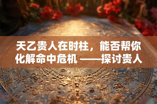 天乙贵人在时柱，能否帮你化解命中危机 ——探讨贵人星的庇护之力