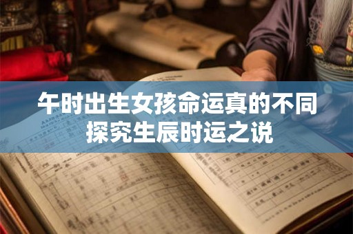午时出生女孩命运真的不同 探究生辰时运之说