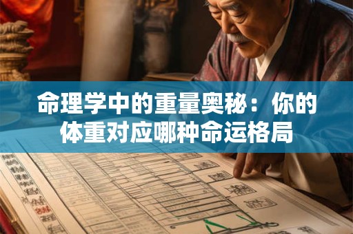 命理学中的重量奥秘：你的体重对应哪种命运格局