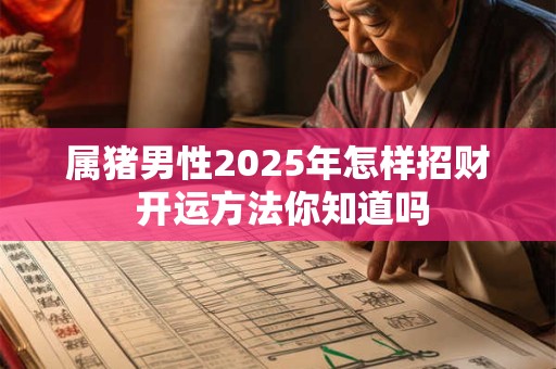 属猪男性2025年怎样招财 开运方法你知道吗