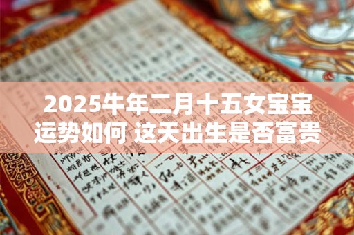 2025牛年二月十五女宝宝运势如何 这天出生是否富贵命
